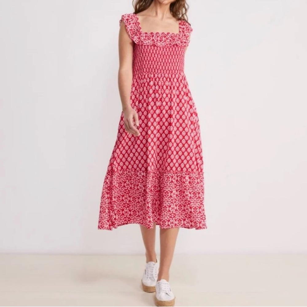 Vineyard Vines Tile Smocked Ruffle Sundress